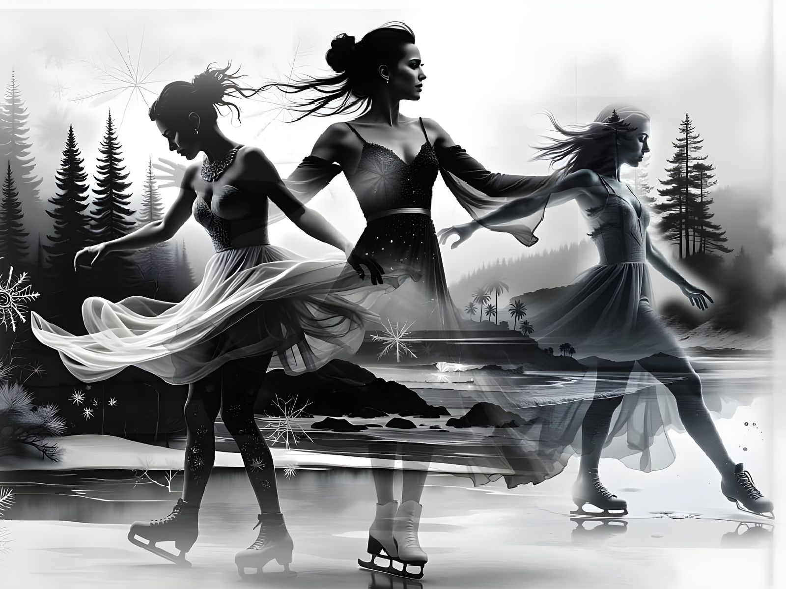 Frozen Dancing Water