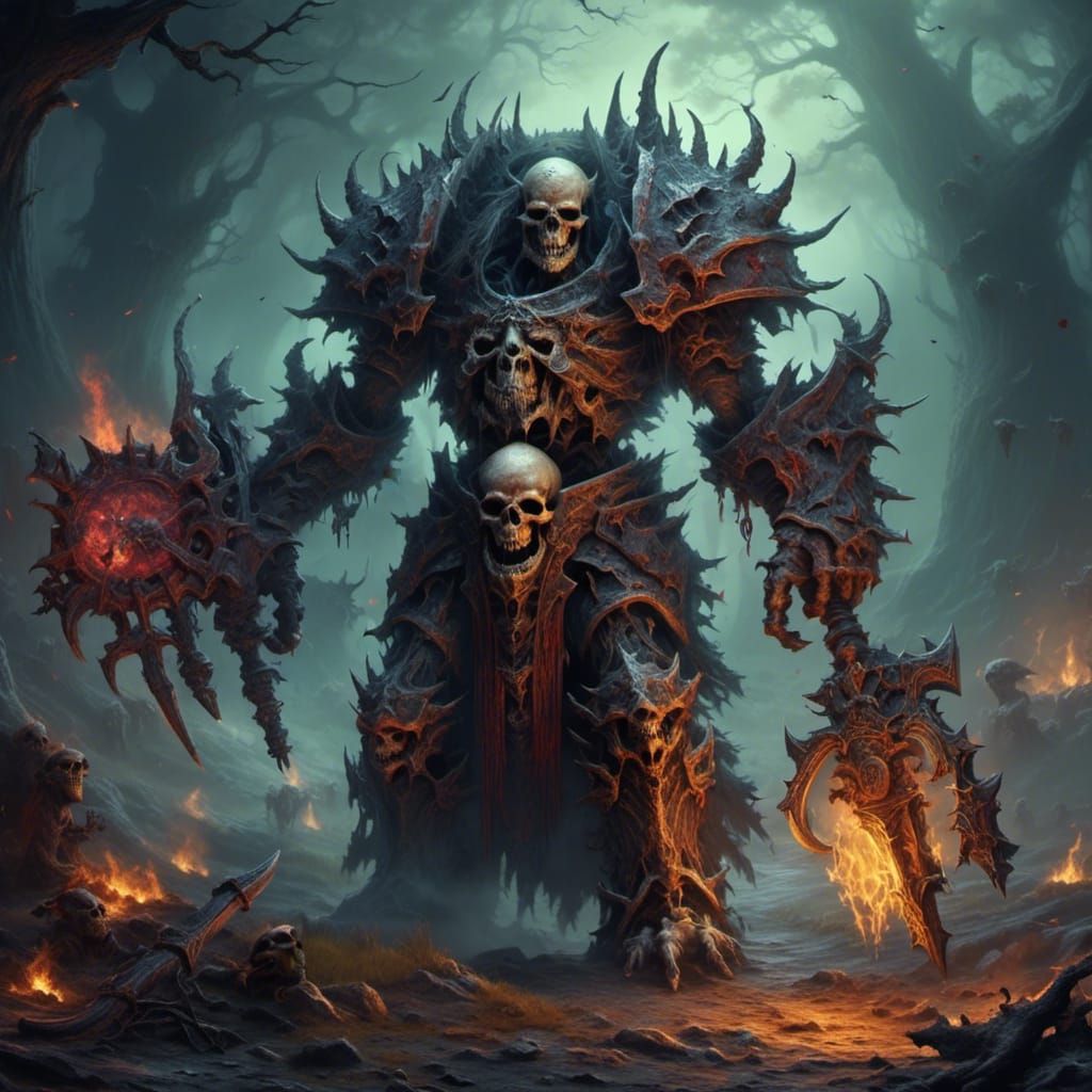 Necromancer Orc Summons Undead Army