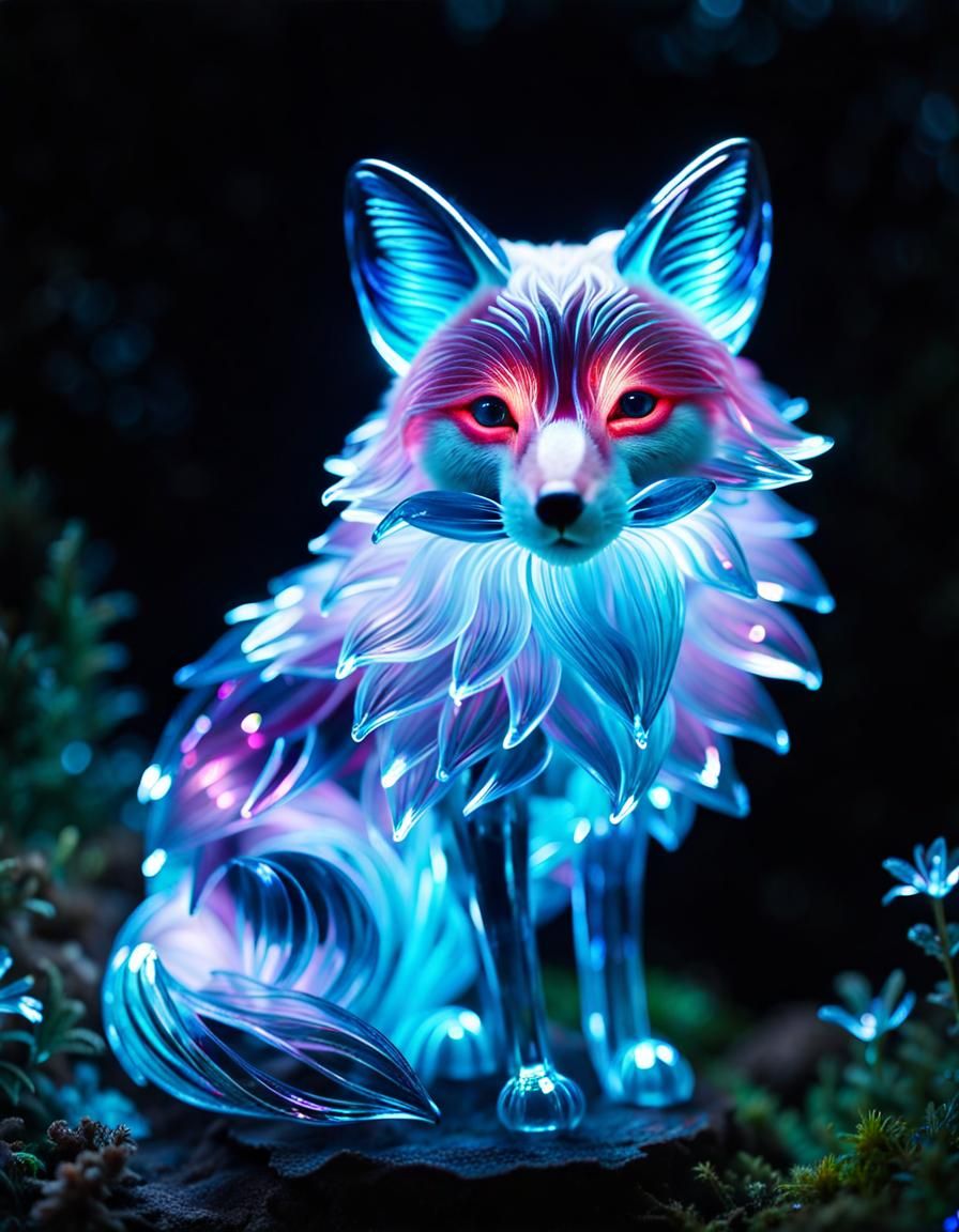 Glowing Fox - AI Generated Artwork - NightCafe Creator