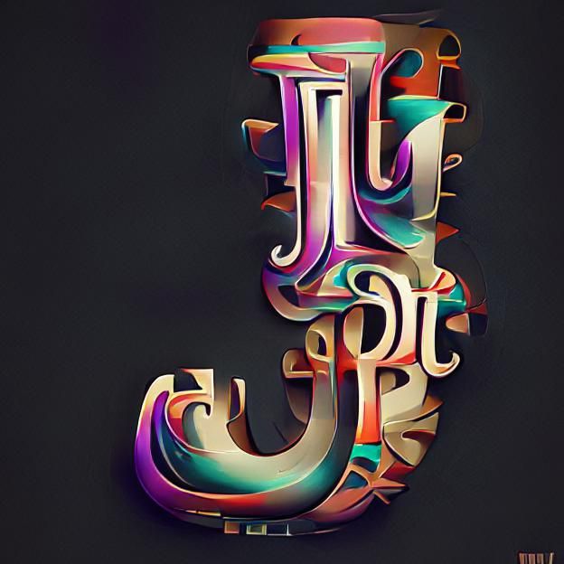 ELEGANT sophisticated typeface letter uppercase « J », TYPOG...