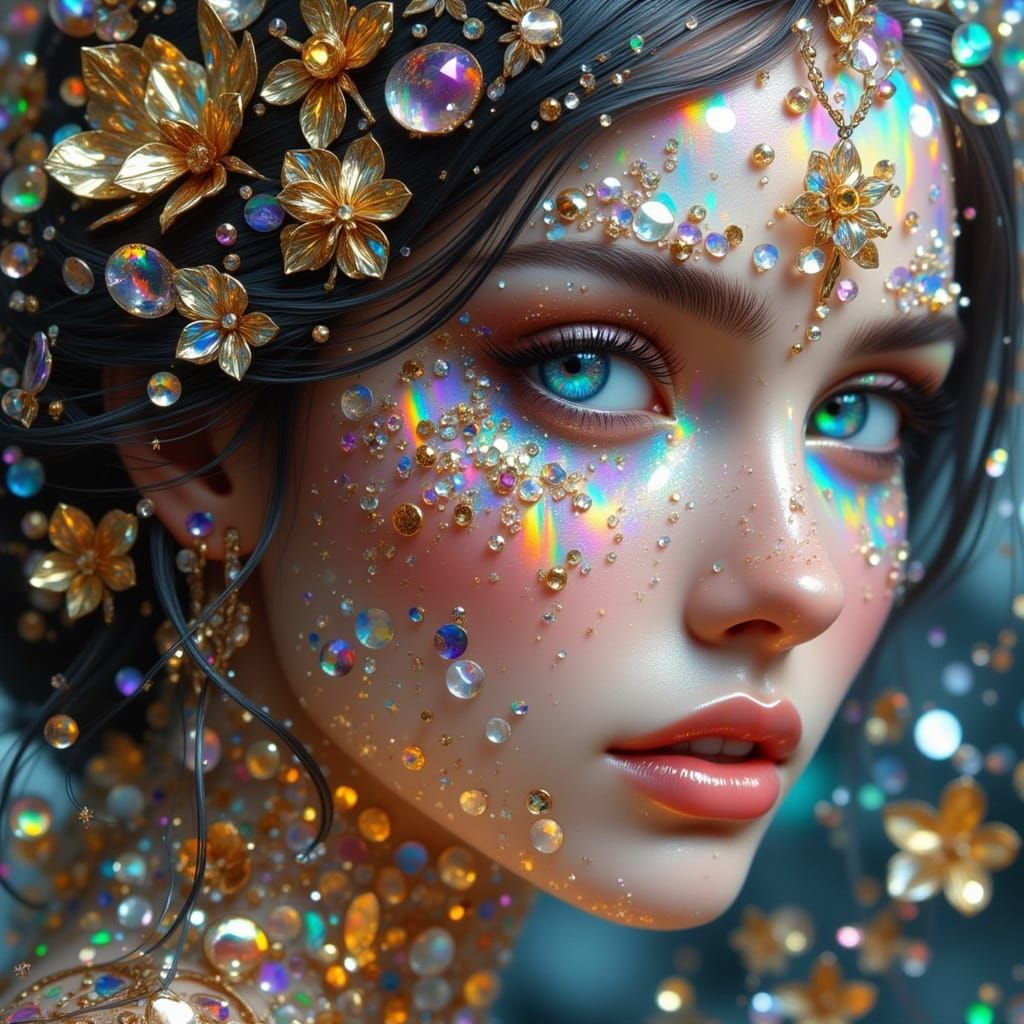 <lora:GlitchFoilFlux:1.0> <lora:Jelly Anime:1.0> <lora:Muse:1.0> <lora:Accu:1.0> <lora:Crystal Glass Flux:1.0> <lora:PandoraBox:1.0> <lora:F...