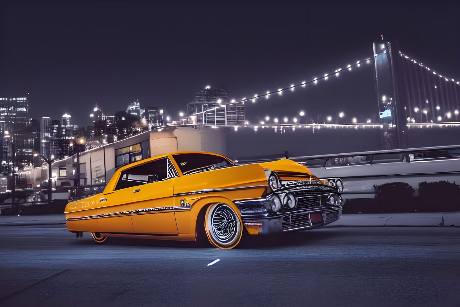 cruising lowrider in the city - AI Generated Artwork - NightCafe Creator