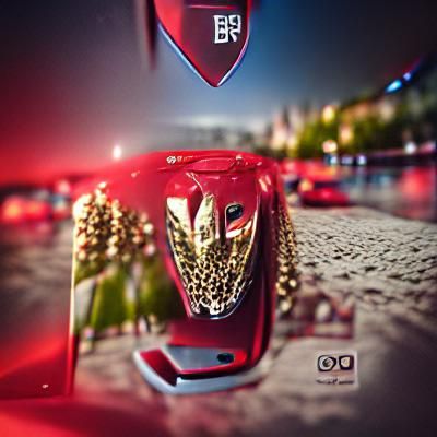 Shiny red lamborghini