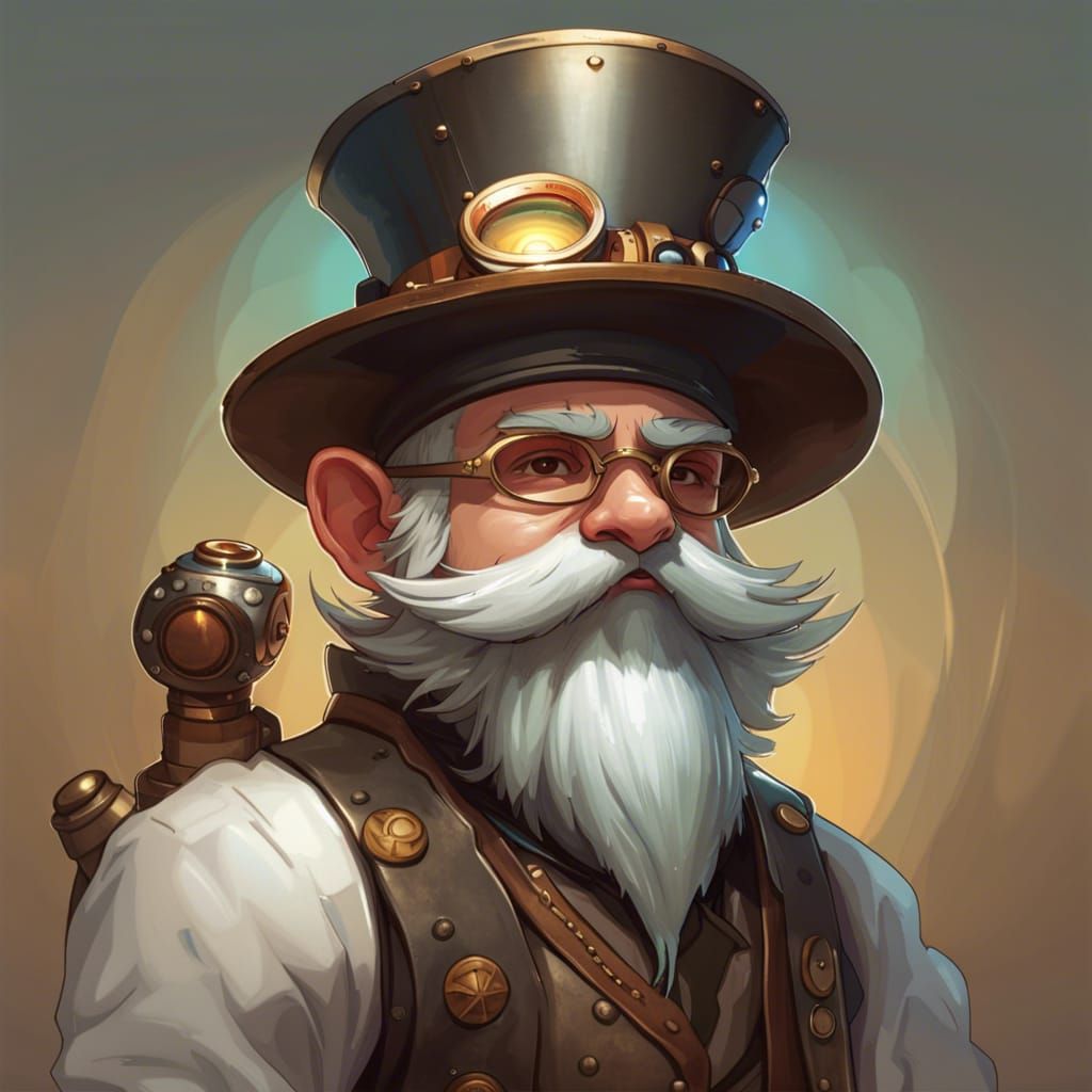 Gnome steampunk artificer - AI Generated Artwork - NightCafe Creator