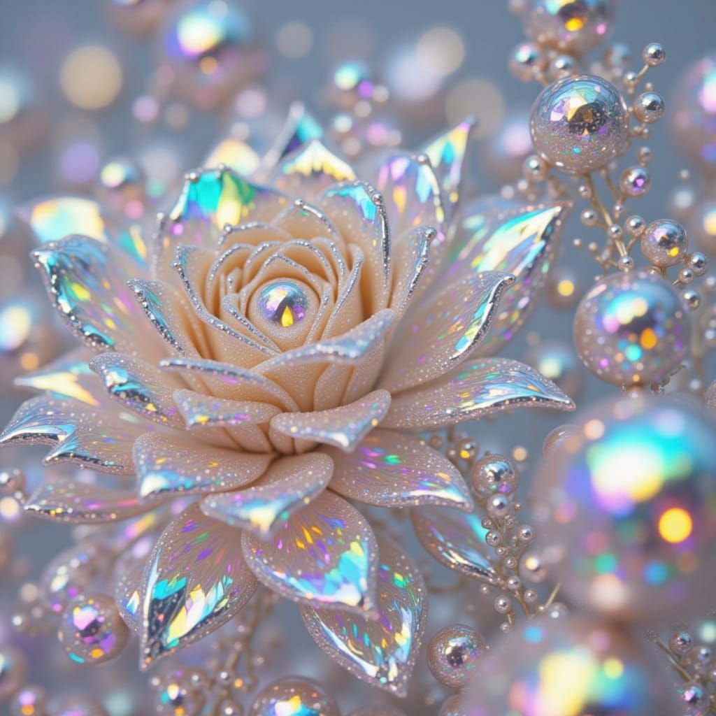 <lora:PrismVeil-Spectralis:1.0> pearlescent fx