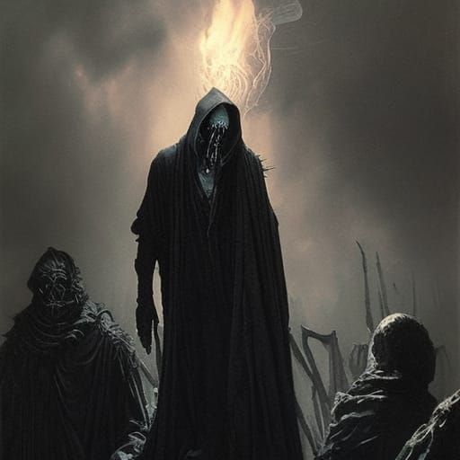 Black smoke with death eater and smoke