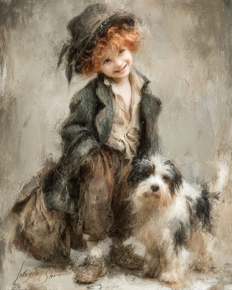 A little red-haired boy