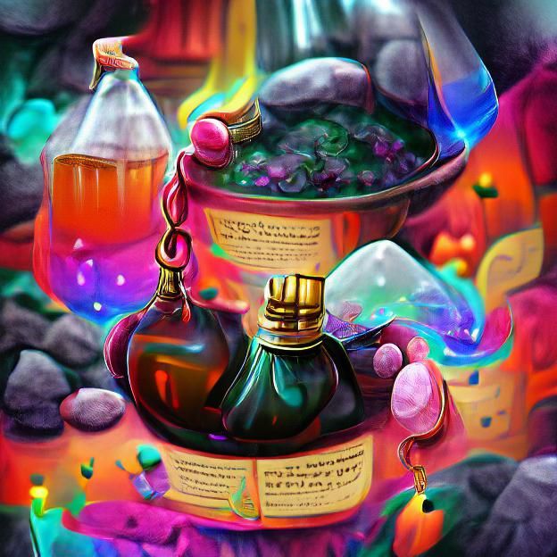 a magical potion, brewed in his tower by Merlin v2