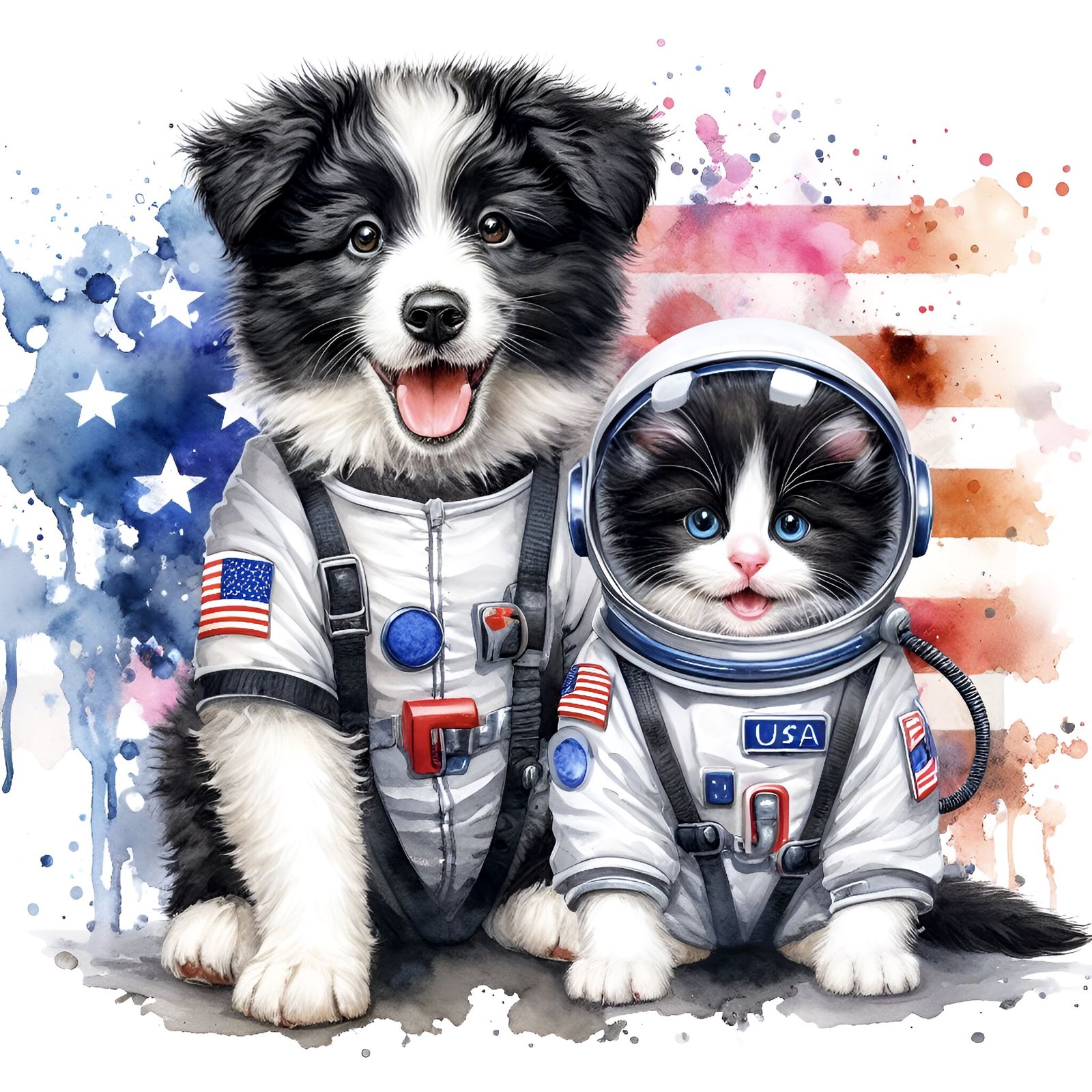 USA Astronauts - AI Generated Artwork - NightCafe Creator