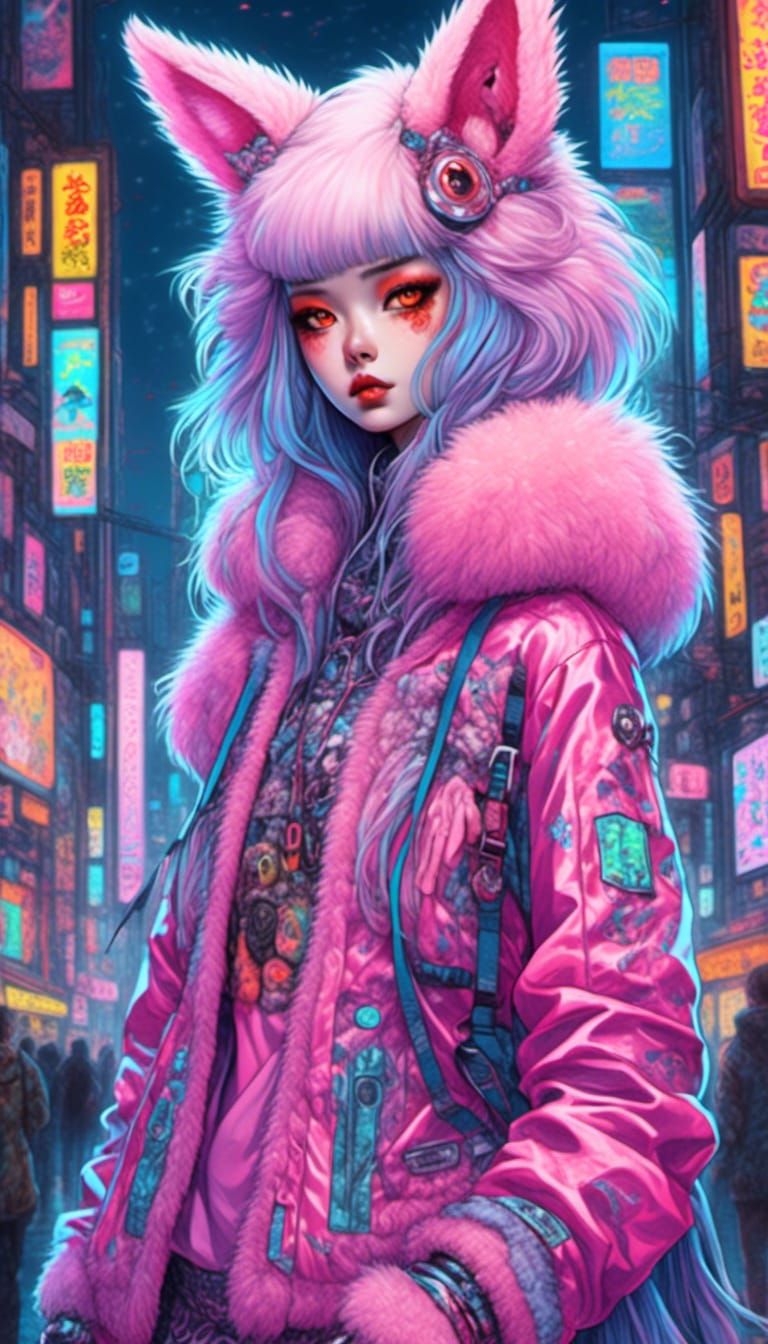 Pastel kitsune - AI Generated Artwork - NightCafe Creator