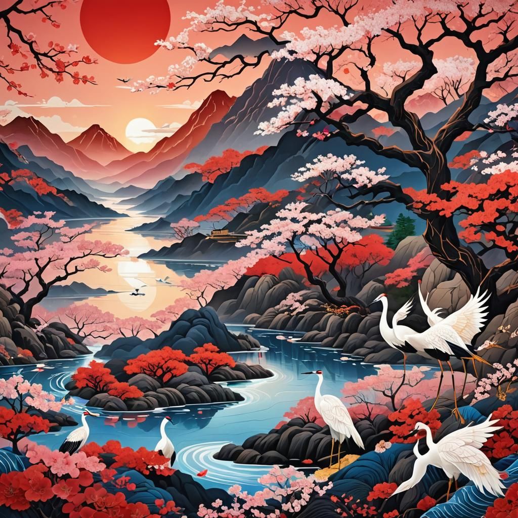 Japanese landscape   by @Neverland
