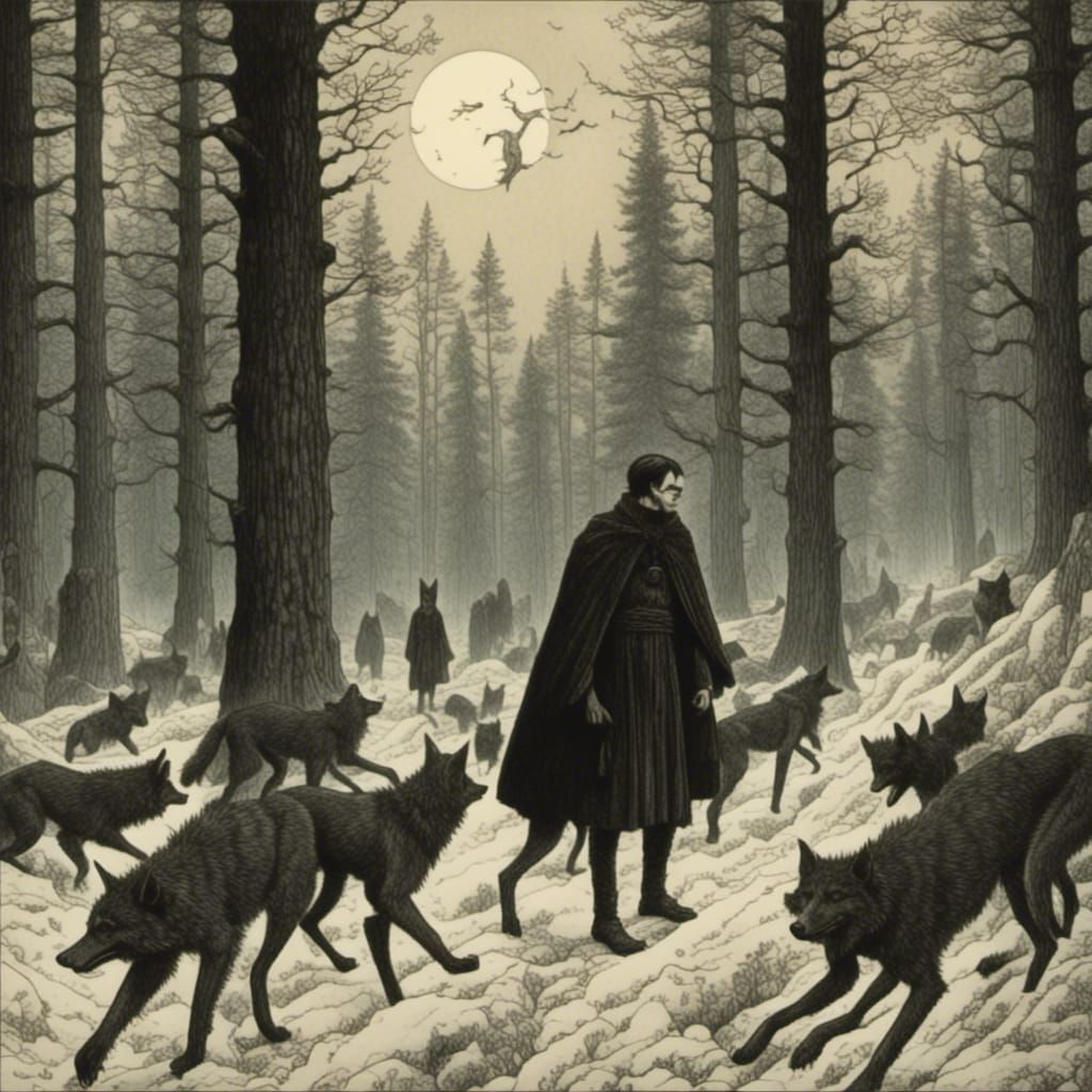 <lora:Darkling:1.0> <lora:Northern Feelings:1.0> A solo hike...