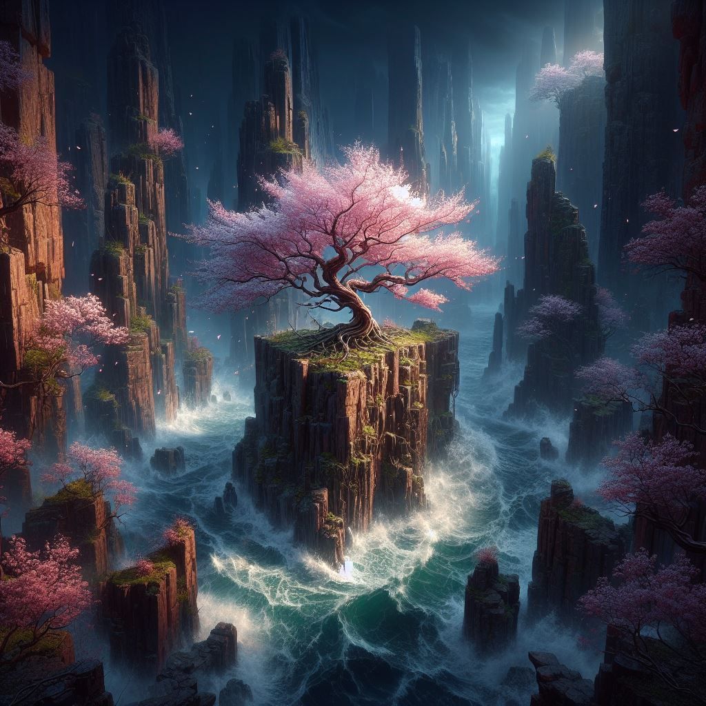 Sakura Tree in a cave