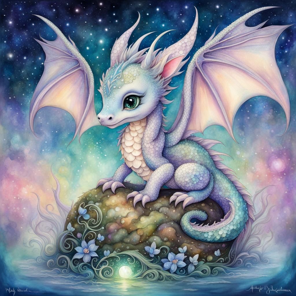 Mystical Baby Dragon - AI Generated Artwork - NightCafe Creator