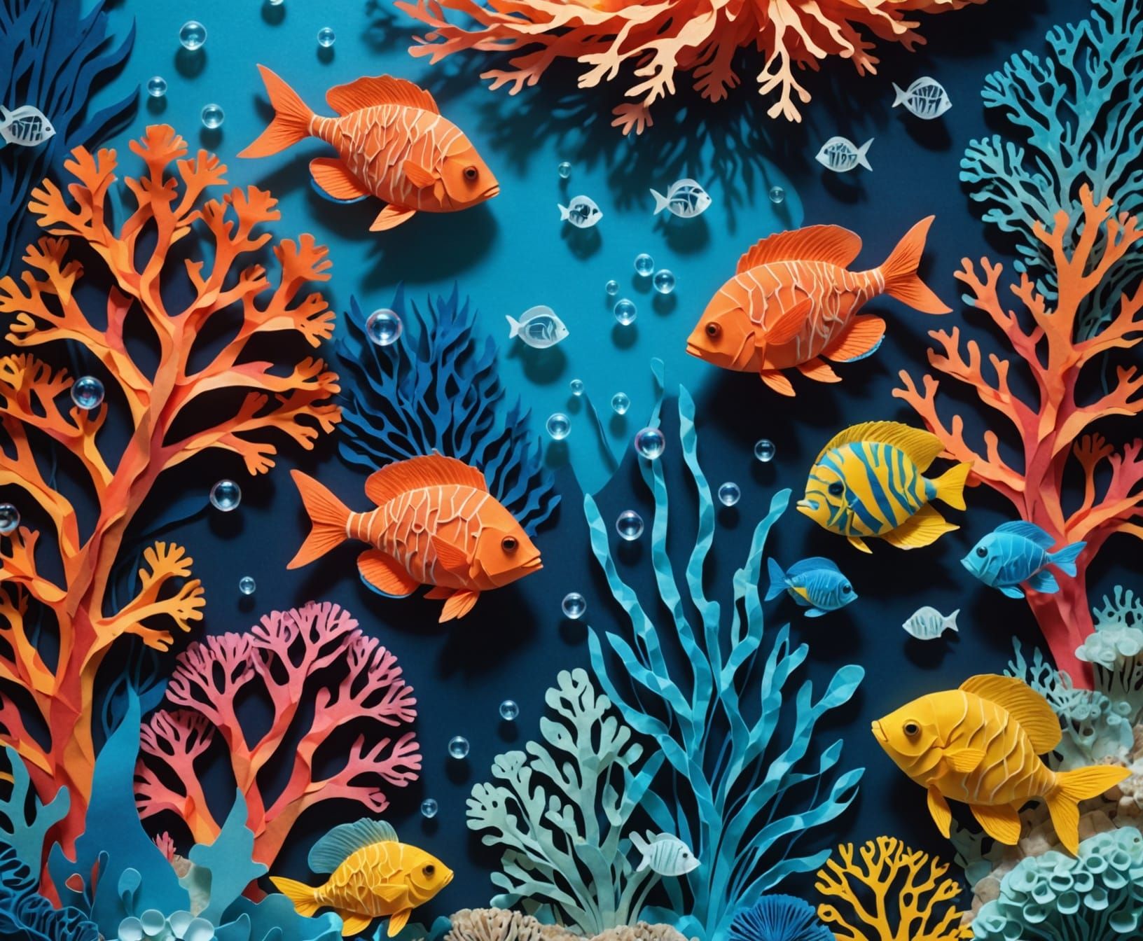 Paper coral reef