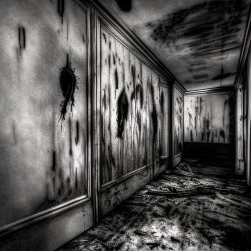 in the halls of the haunted abandoned pinecliffe insane asyl...