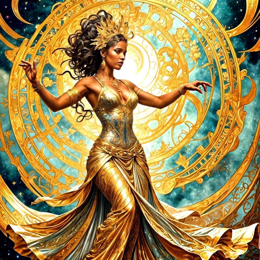 Dancers "Golden Goddess Samba Spirit of Dancing"   by @Lennis