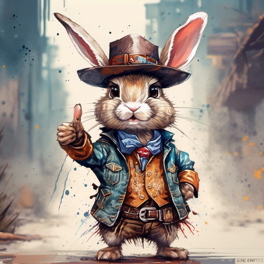 Cowboy bunny - AI Generated Artwork - NightCafe Creator
