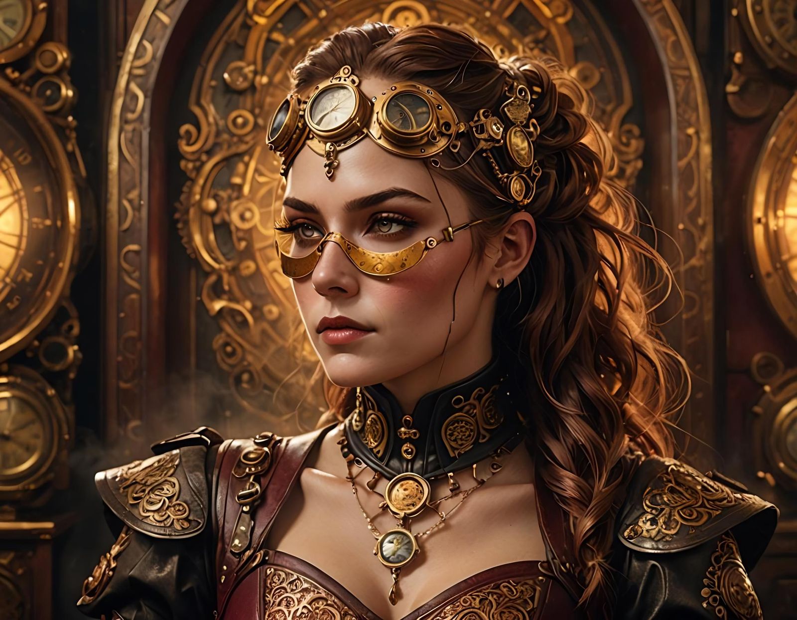 Portrait of a Steampunk Lady.