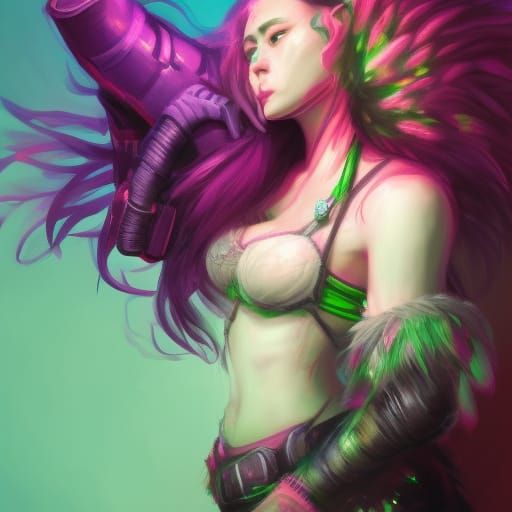 Teenage she-wolf spiritual fighter
