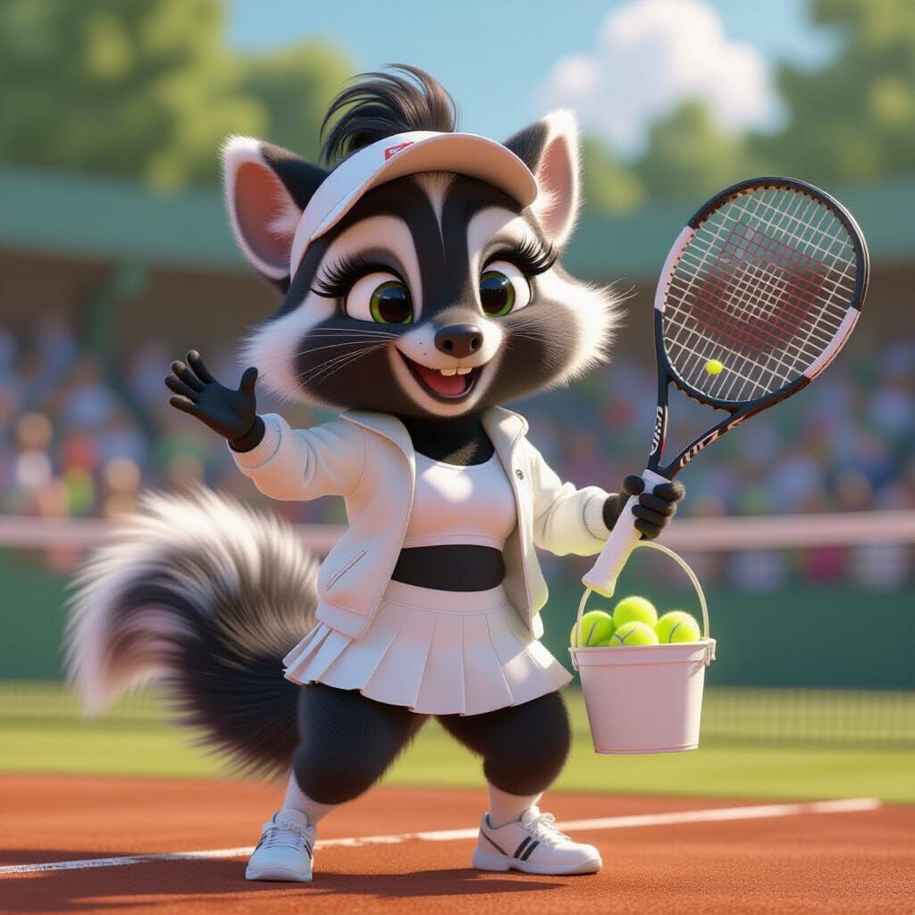 Hi everyone!! 🦨💨🤭🤍🖤  by @Becca