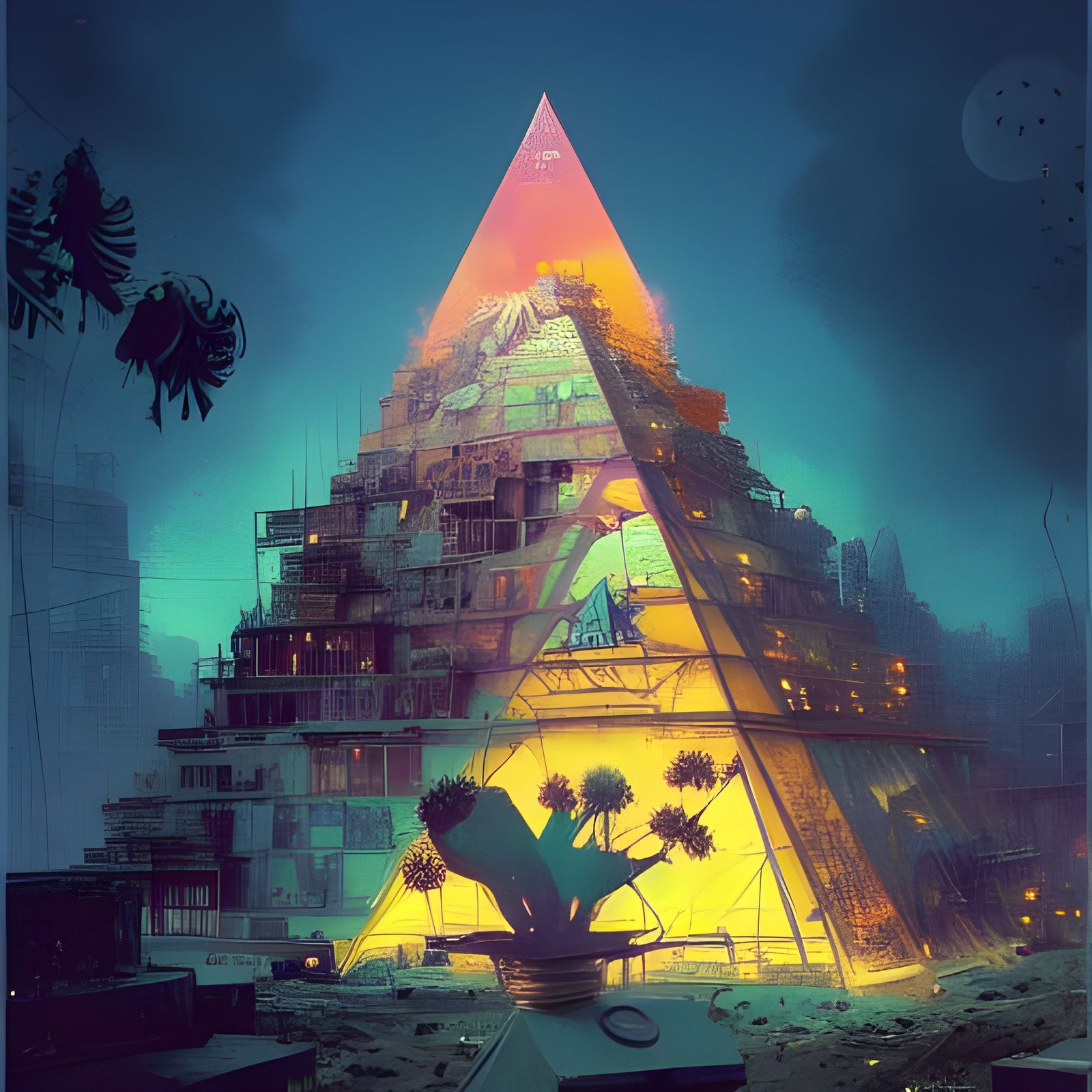 futuristic pyramid