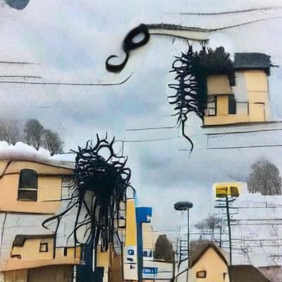 Black tendrils creep through a town unaware of their demise