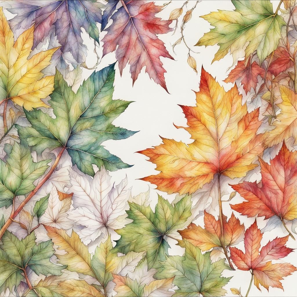 Collection Of Leaves - AI Generated Artwork - NightCafe Creator