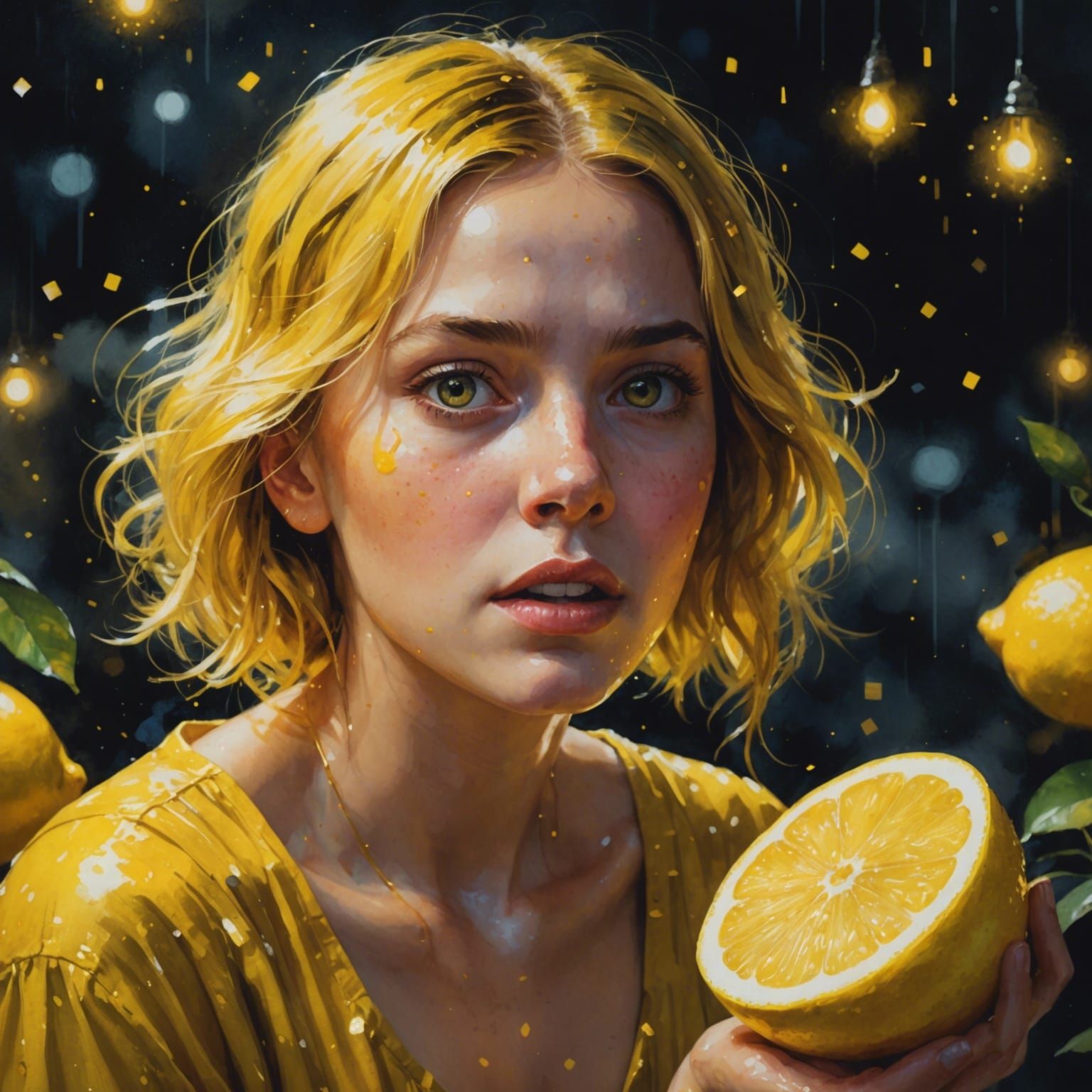 Yellow Lemon Girl  by @Billy