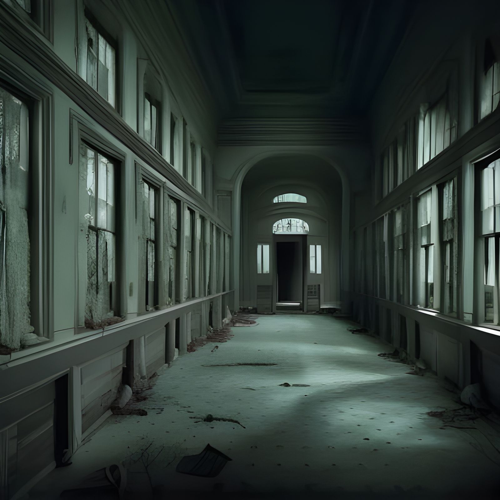An old stately mental asylum, abandoned through time. Scarry...