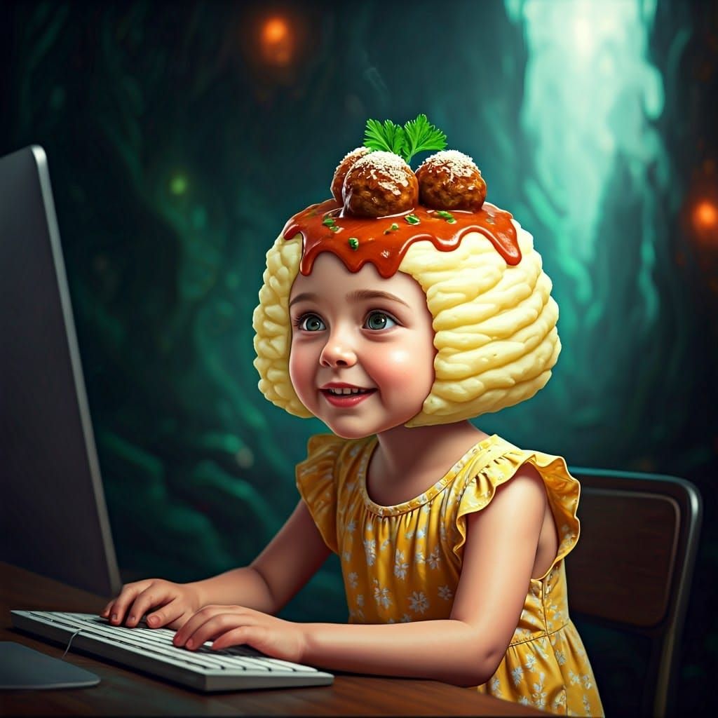 Mashed Potatoes Meet Magic in Whimsical Scene