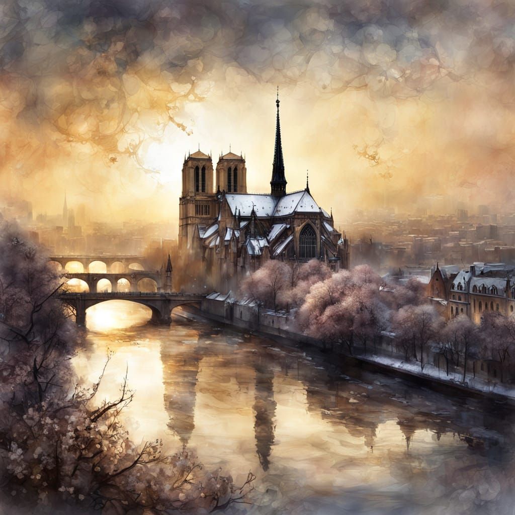 golden winter city   by @Angelika