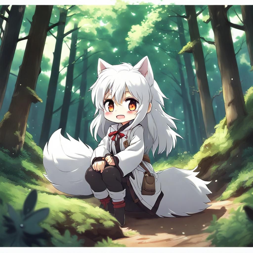 Wolfie in the forest