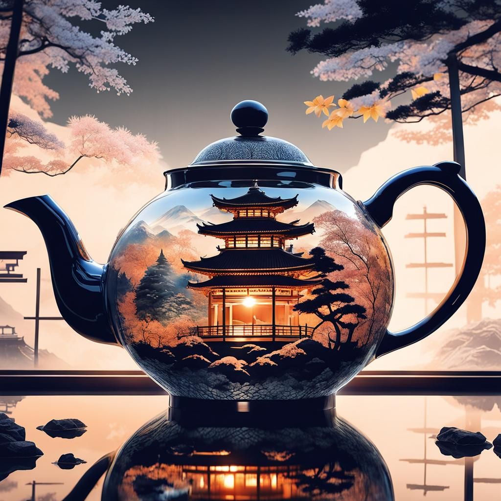 A Temple inside A Teapot  by @Naripan