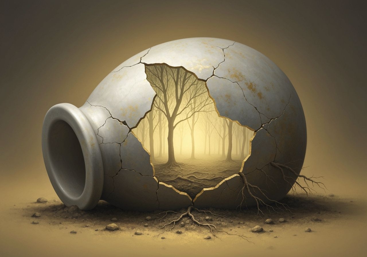 Life exists inside a cracked pot.   by @Goosie Girl 