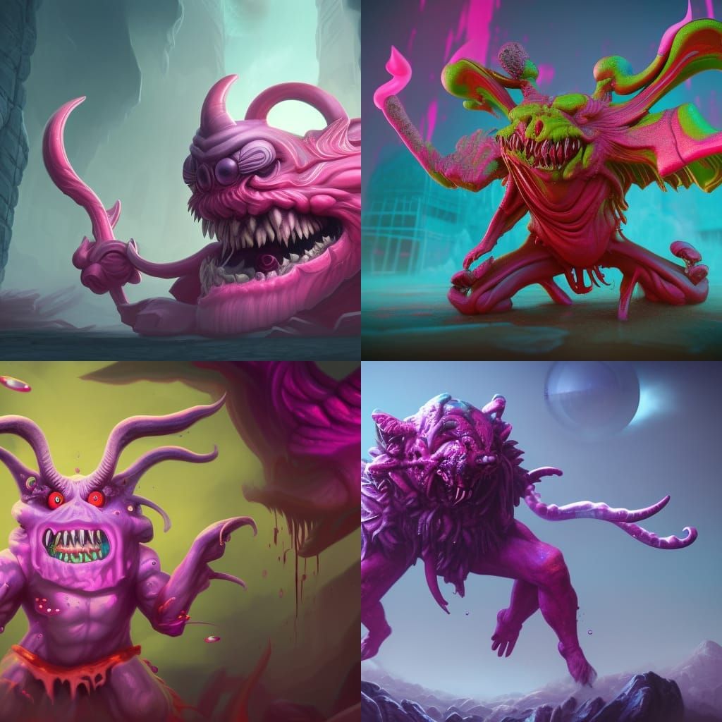 Demonic Bubble Gum Monster