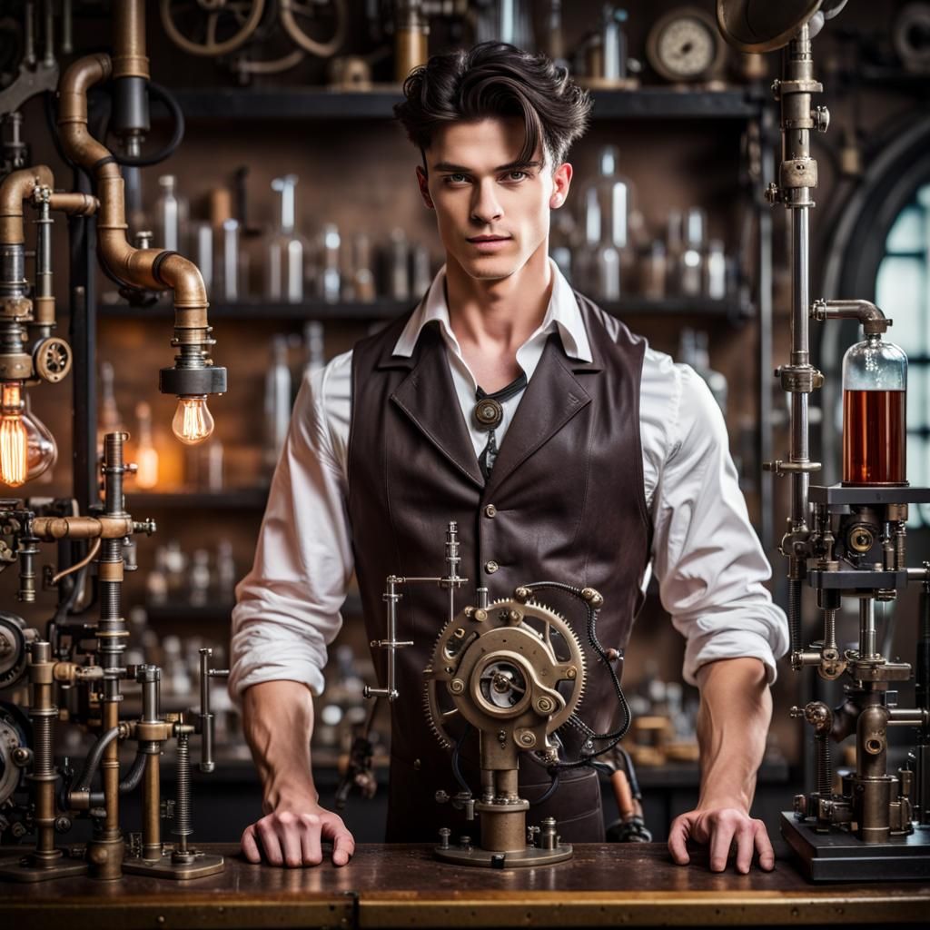Steampunk Alchemist  by @SolitaryWeaver
