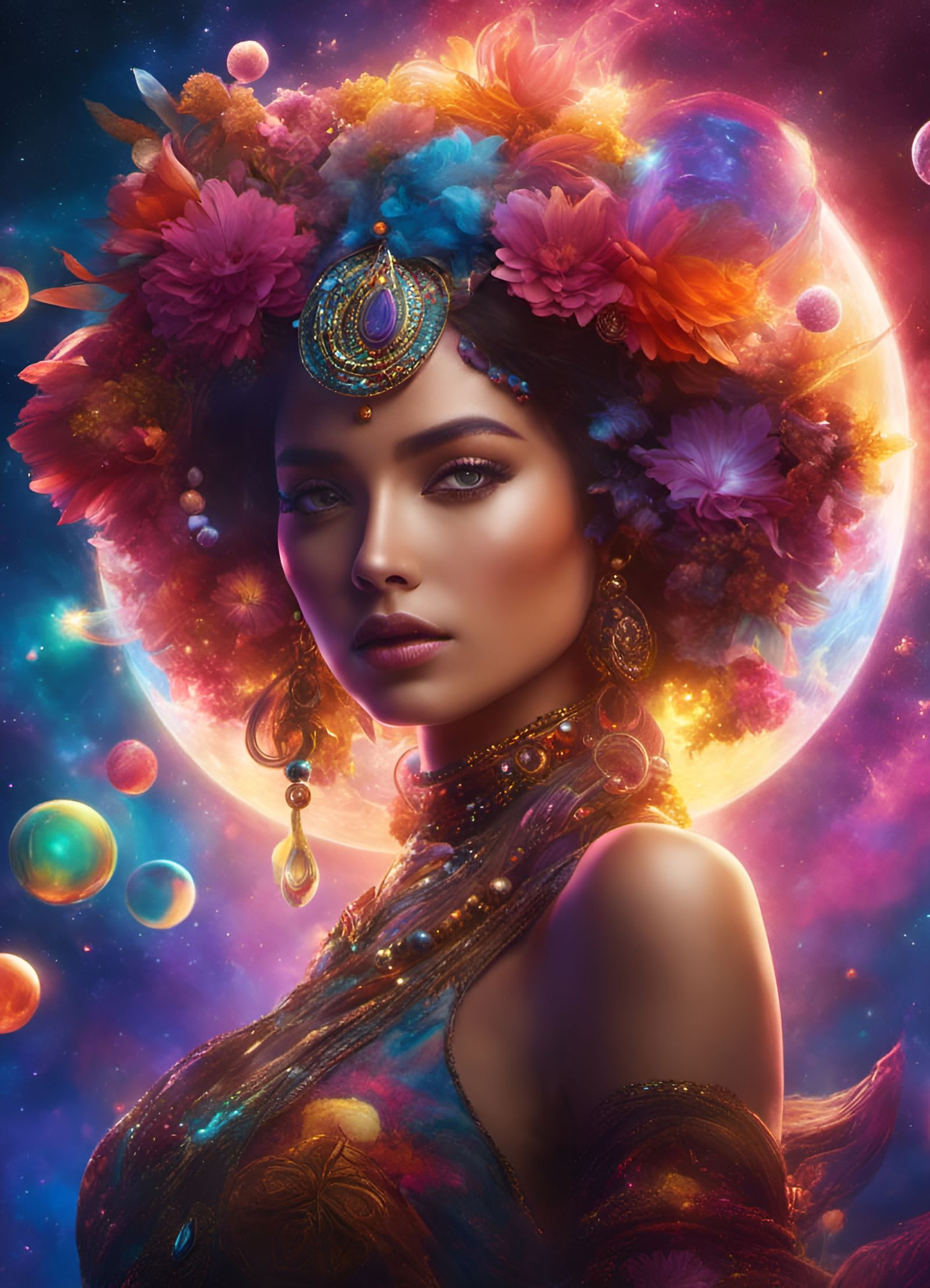 Bohemian Goddess's Planetary Transformation: Abstract Dreams...