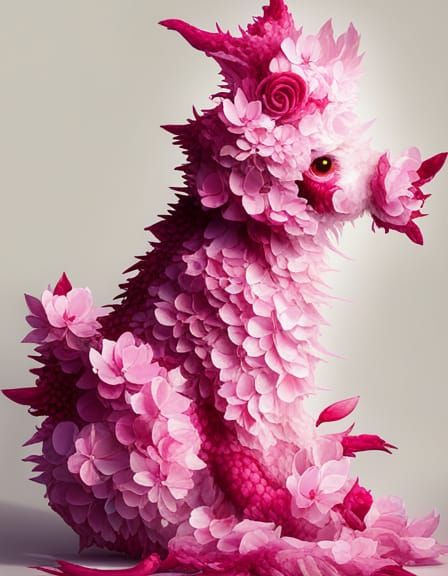 Pink Cherry Blossom Cat - AI Generated Artwork - NightCafe Creator