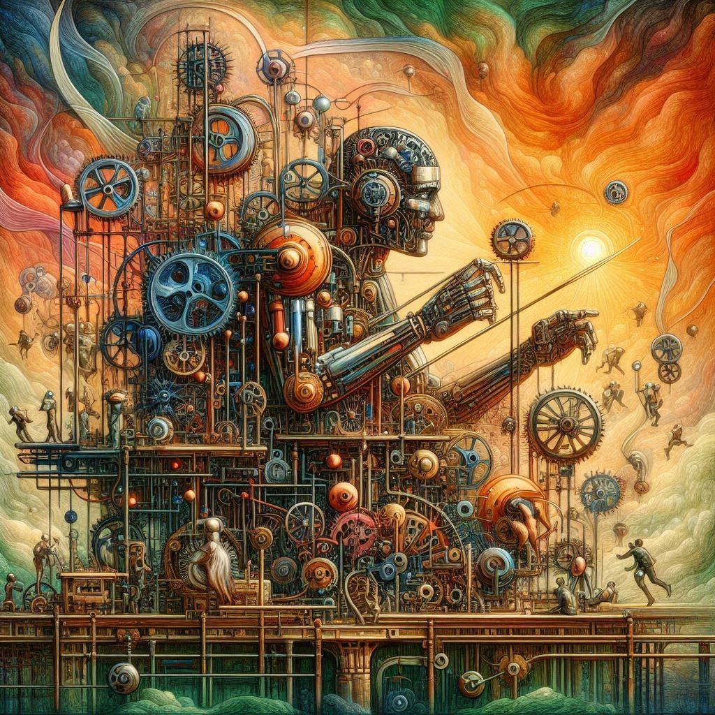 Mechanical automata still played on the difference between m...