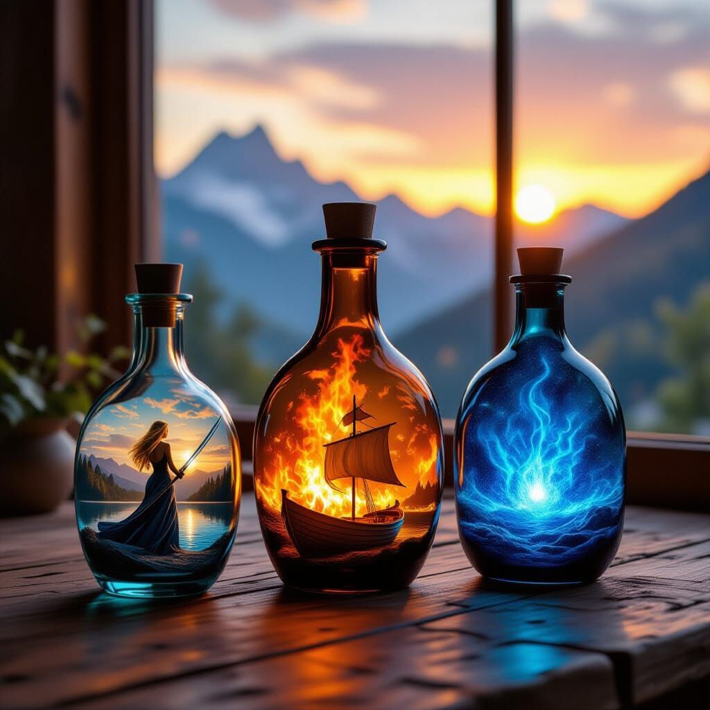 World Bottles  by @Irialla