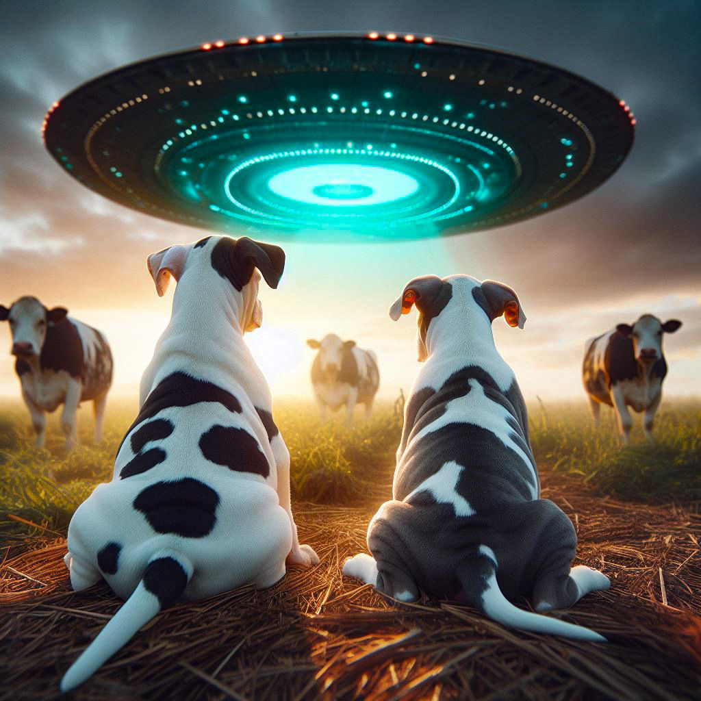 Puppies Witness Cosmic Cattle Capers