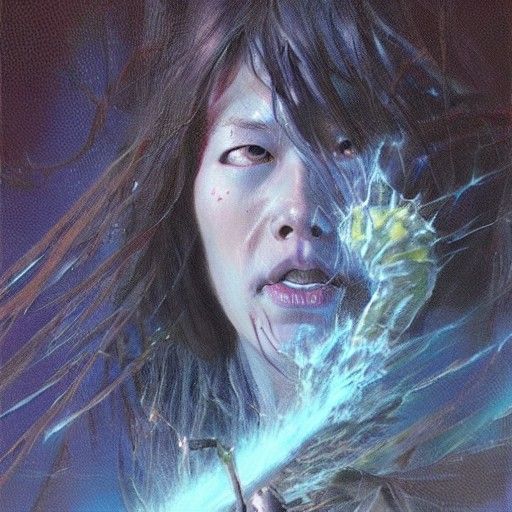 Beauty of Annihilation in the style of Hideyuki Kikuchi