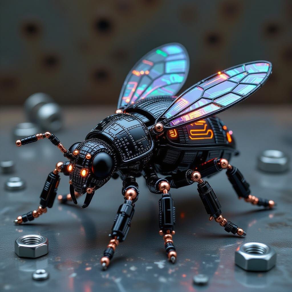 Cyberpunk Beetle  by @HeftyHill
