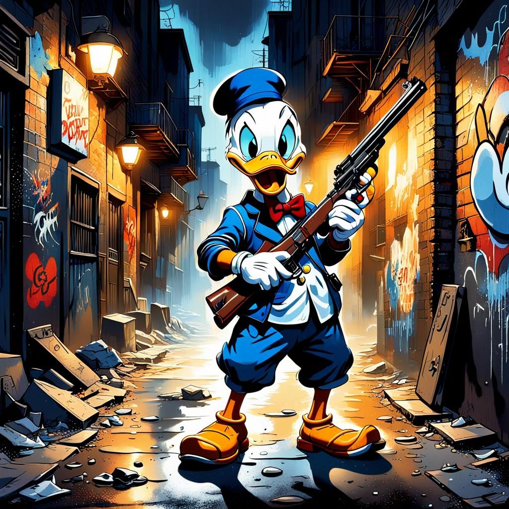 Donald Duck the gangster