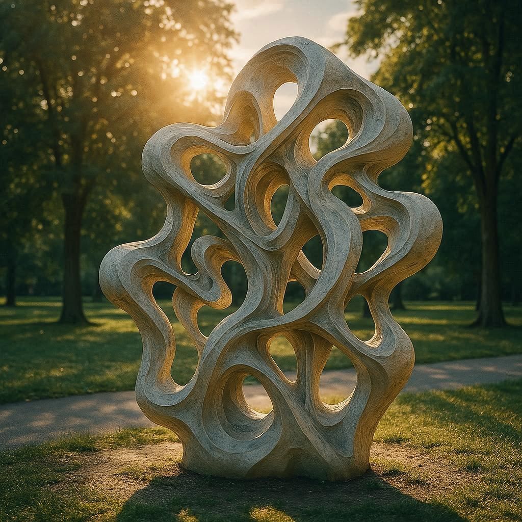 Abstract sculpture in the park