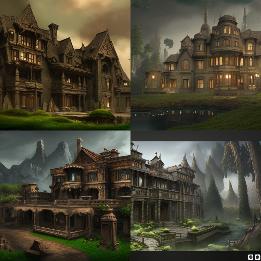 Mansion green black brown grey