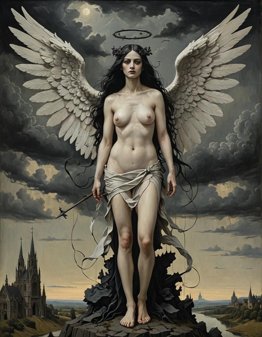 Angel of Freedom, gothic surrealism  by @Birth of LivEviL