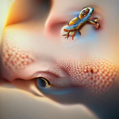 Cute gecko 8K 3D 8k resolution hyperrealism