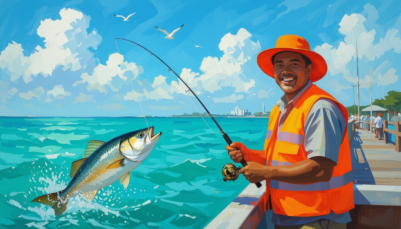 Fishing at a Jetty